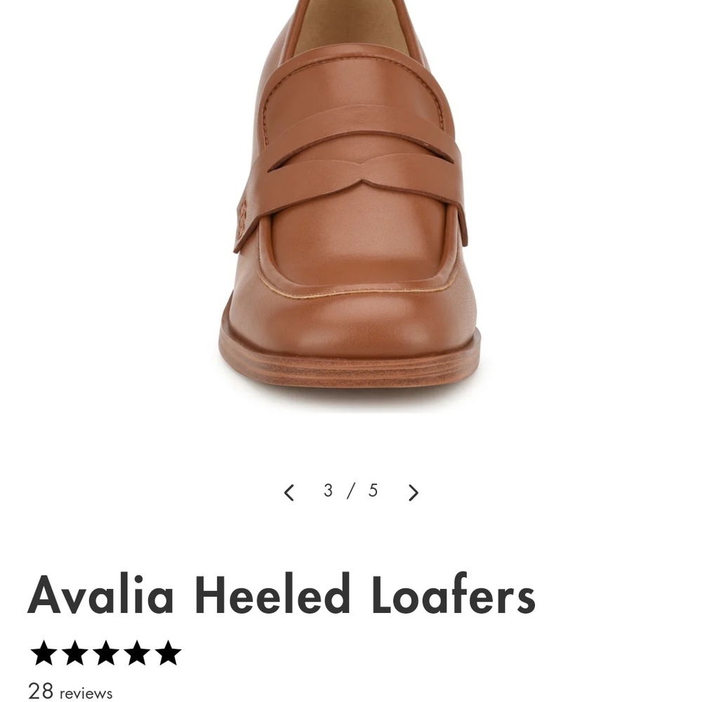 Nine West Avalia Tan Heeled Loafers